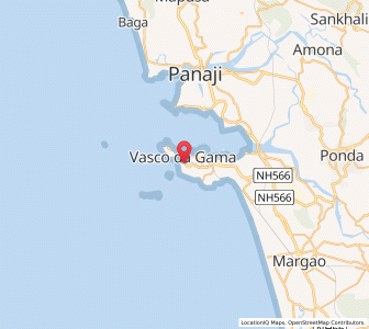 Map of Mormugao, Goa