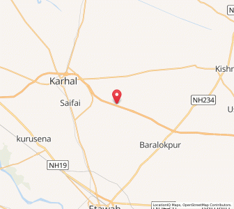 Map of Mothi, Uttar Pradesh