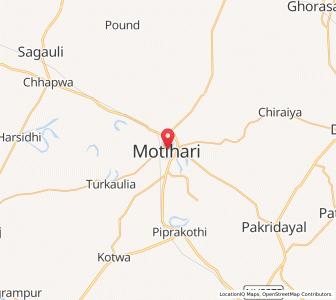 Map of Mothīhāri, Bihar