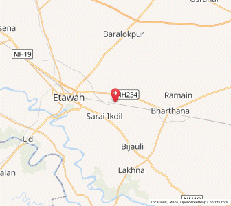 Map of Moti ka Nagla, Uttar Pradesh