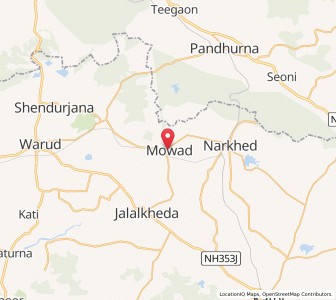 Map of Mowar, Maharashtra
