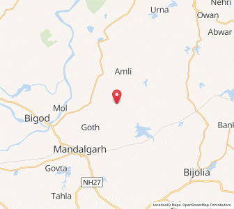 Map of Mua, Rajasthan