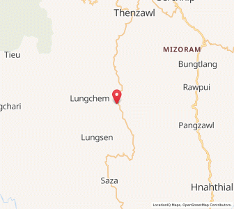 Map of Mualthuam, Mizoram