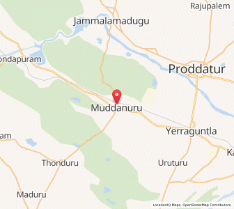 Map of Muddanuru, Andhra Pradesh
