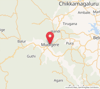 Map of Mudgere, Karnataka