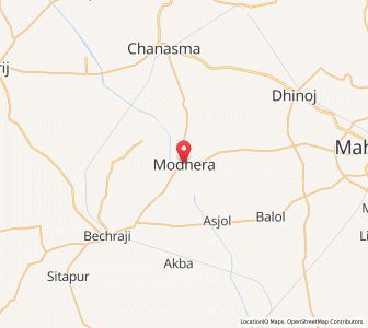 Map of Mudhera, Gujarat