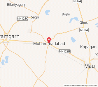 Map of Muhammadābād, Uttar Pradesh