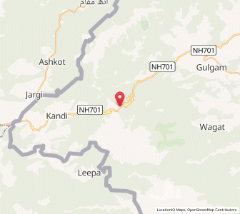 Map of Muhrian, Kashmir