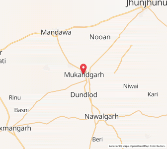 Map of Mukandgarh, Rajasthan