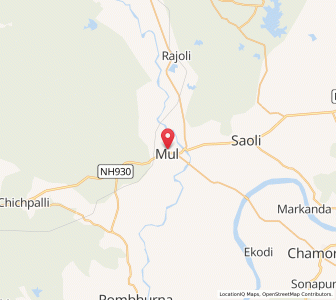 Map of Mul, Maharashtra