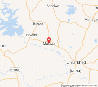 Map of Mulawa, Maharashtra
