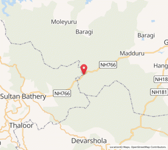 Map of Mulehole, Karnataka