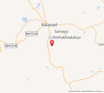 Map of Mulila, Gujarat
