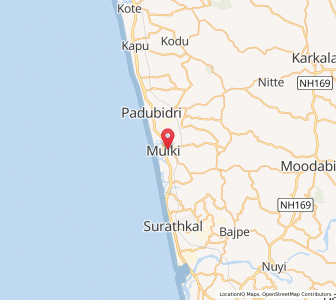 Map of Mulki, Karnataka