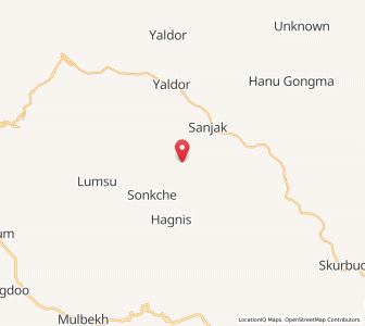 Map of Mullung, Kashmir