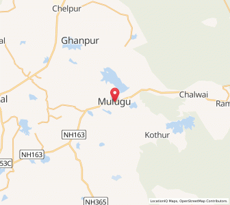 Map of Mulugu, Telangana