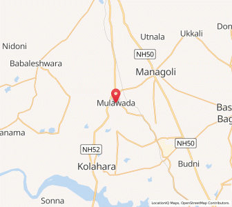 Map of Mulvad, Karnataka