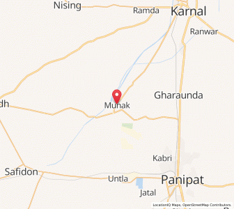 Map of Munak, Haryana