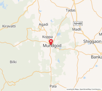 Map of Mundgod, Karnataka