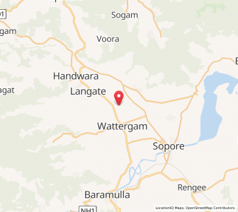 Map of Mundigam, Kashmir