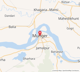 Map of Munger, Bihar