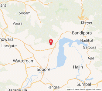 Map of Muqam Shahid Mir, Kashmir