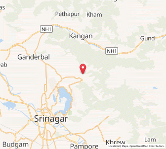 Map of Murinderbagh, Kashmir