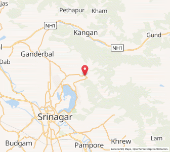 Map of Mutbagh, Kashmir