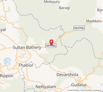 Map of Muthanga, Kerala