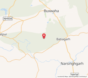 Map of Muthiya, Madhya Pradesh