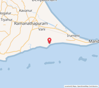 Map of Muttupettai, Tamil Nadu