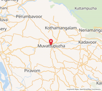 Map of Muvattupula, Kerala