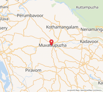 Map of Muvattupuzha, Kerala