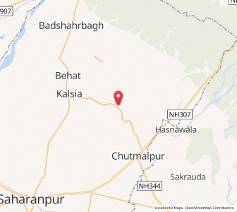 Map of Muzaffarabad, Uttar Pradesh