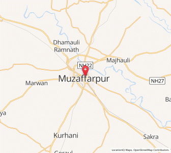 Map of Muzaffarpur, Bihar