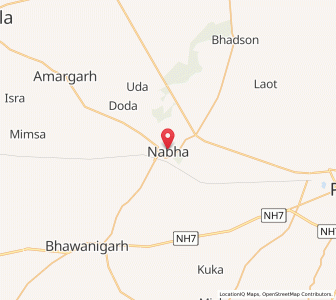 Map of Nabha, Punjab