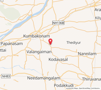 Map of Nachiyar Koil, Tamil Nadu
