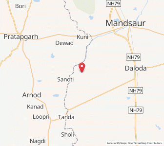 Map of Nadeota, Madhya Pradesh