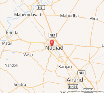 Map of Nadiad, Gujarat