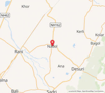 Map of Nadol, Rajasthan