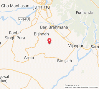 Map of Nadrol, Kashmir