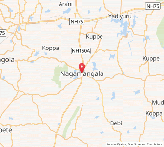 Map of Nagamangala, Karnataka