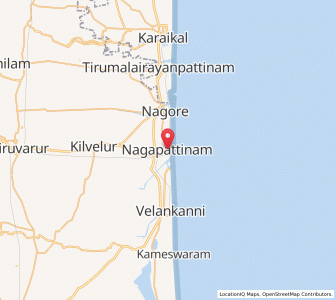 Map of Nagappattinam, Tamil Nadu