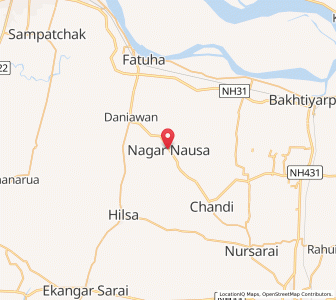 Map of Nagar Nahusa, Bihar