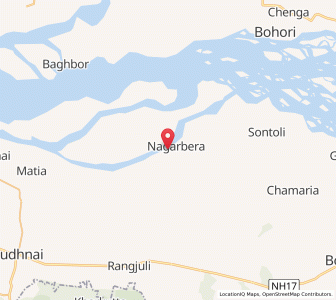 Map of Nagarbera, Assam