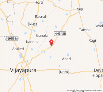 Map of Nagathan, Karnataka