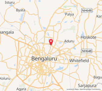 Map of Nagawara, Karnataka