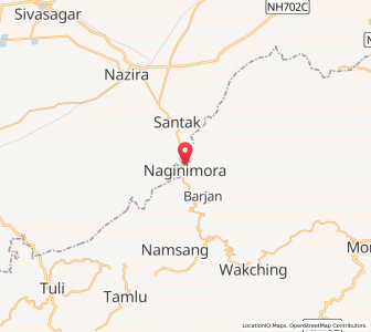 Map of Naginimara, Nagaland