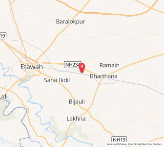 Map of Nagla Bauri, Uttar Pradesh
