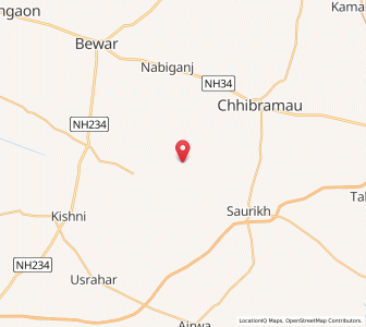 Map of Nagla Bhil, Uttar Pradesh